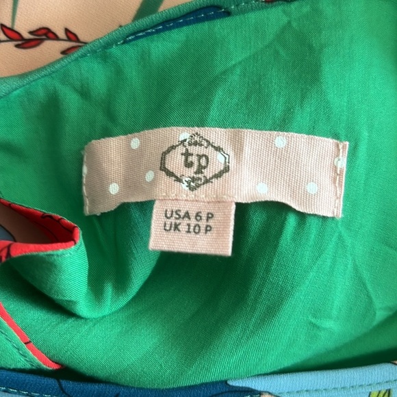 NWOT Anthropologie Green Floral Midi Dress - 6 Petite - Picture 12 of 13